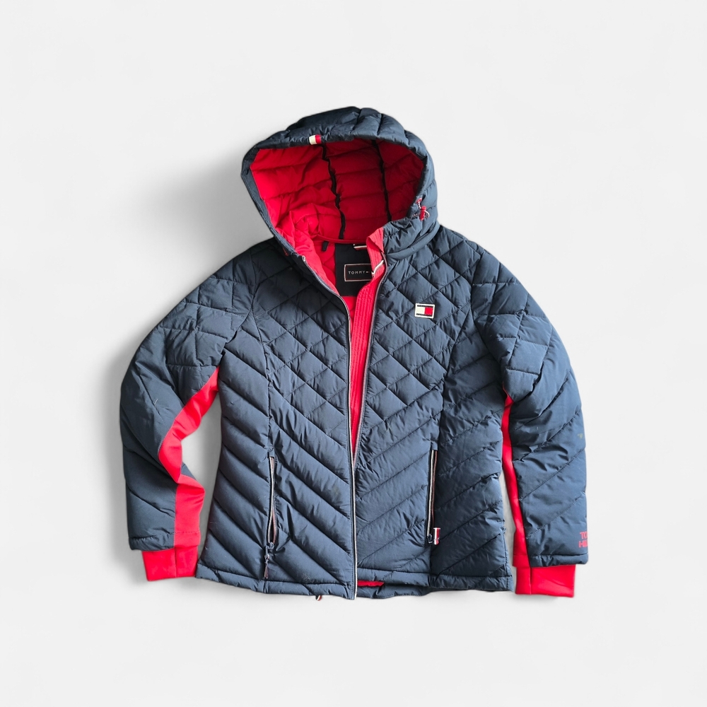 Tommy Hilfiger Navy and Red Hooded Jacket